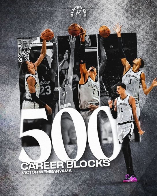 九游体育官方网站-文班亚马生涯盖帽数达到500 历史第二年轻&amp;143场历史第四快